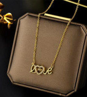 18k Gold Plated Full Love Necklace