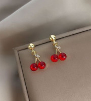 Cherry Stud Korean Style Earrings