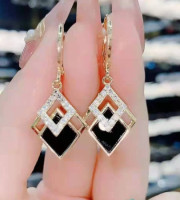 Women's Hanging Earrings Gold Color