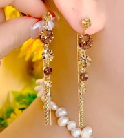 Diamond Cut Long Earrings-123