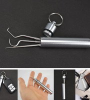 Portable Stainless Steel Tooth Pick Sticks with Key Rings